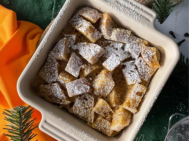 Gingerbread Bread Pudding for 2