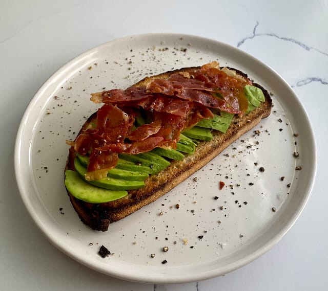Crispy Prosciutto Avocado Toast