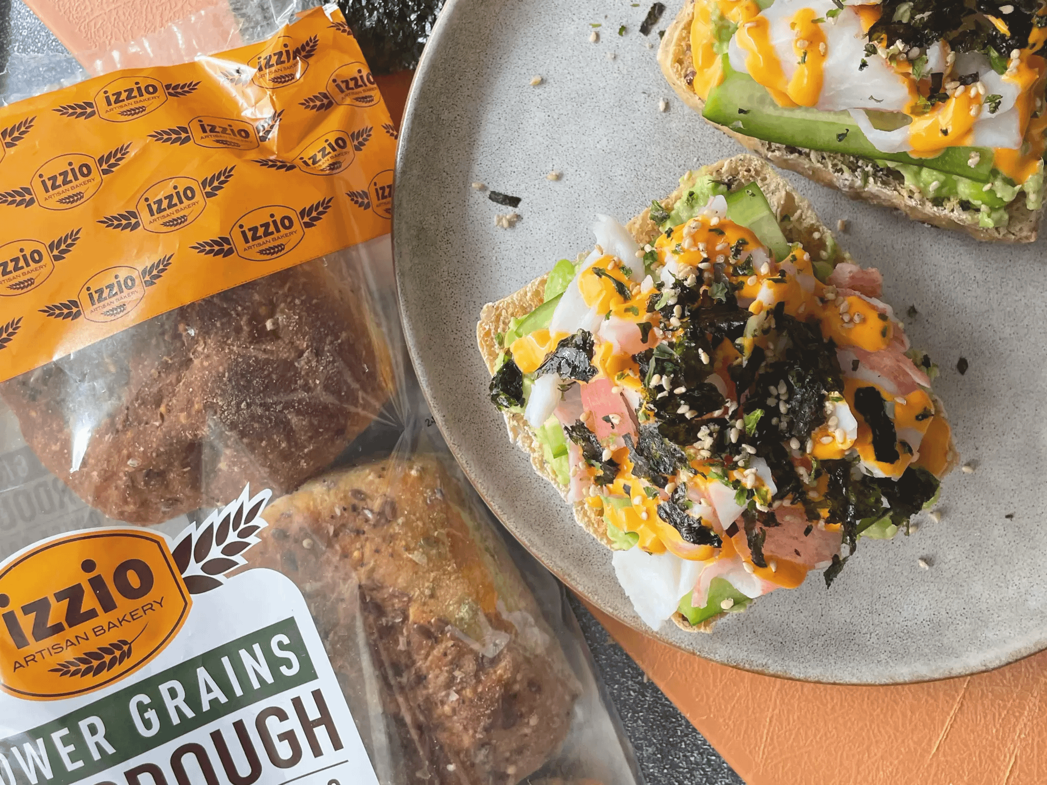 Open-faced High Protein California Roll